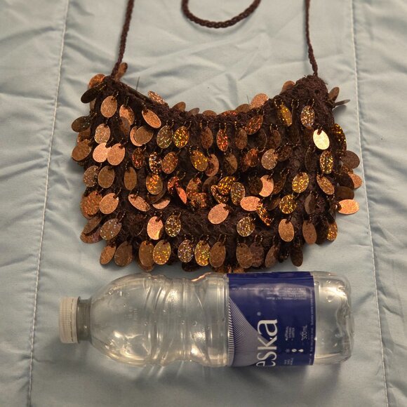 Shimmery Brown Evening Purse - Picture 2 of 5